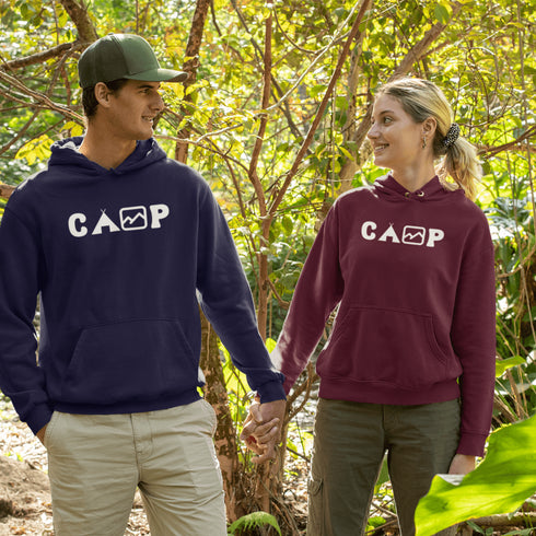 This cozy and comfortable Camping hoodie is the ultimate must-have for anyone who loves the great outdoors.